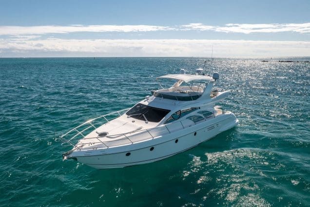 Blessed 55ft Azimut luxury yacht available for charter in Miami