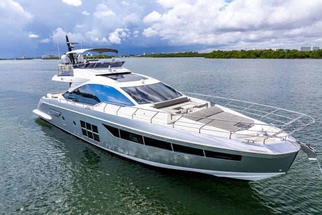 72ft Azimut “Water You Doing” luxury yacht available for charter in Miami