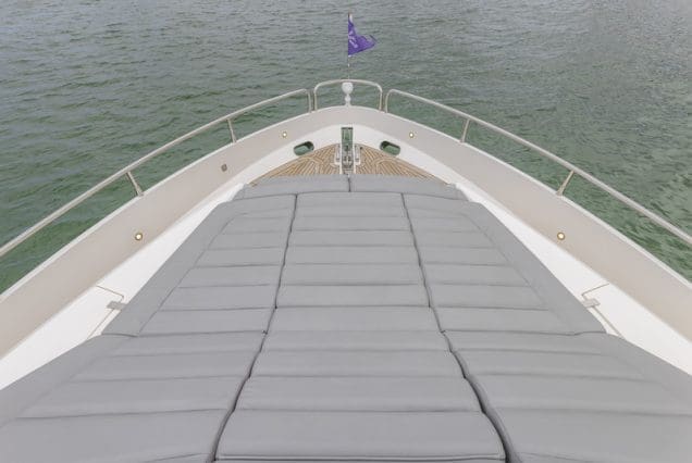 78ft SunSeeker Helios Miami spacious sunbed area perfect for sunbathing and relaxation
