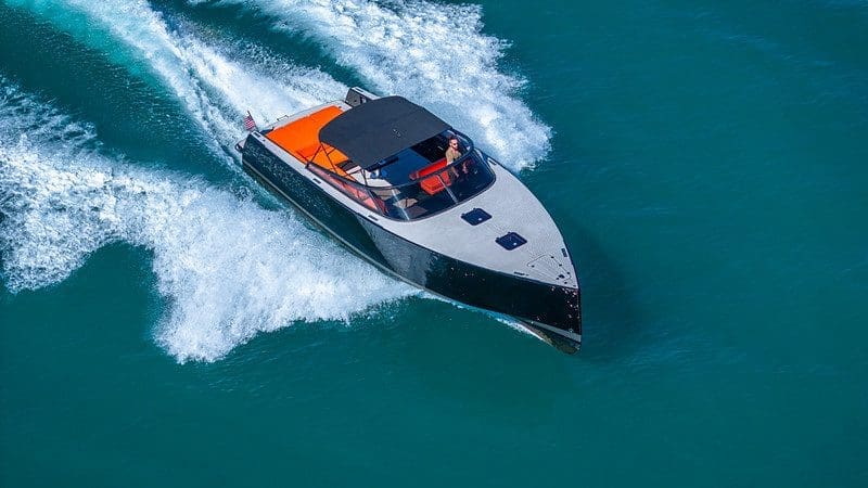 Luxury 40ft Van Dutch Miami iconic designer yacht available for charter
