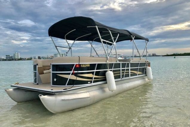 24ft Pontoon Miami open-air space offering scenic waterfront views