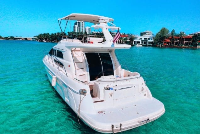 50ft Monaco SEALINE Miami spacious swim platform with easy access to the water