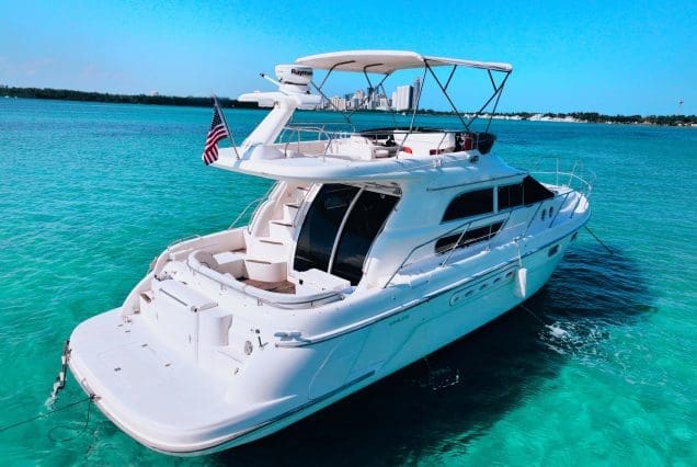 50ft Monaco SEALINE Miami spacious swim platform with easy access to the water