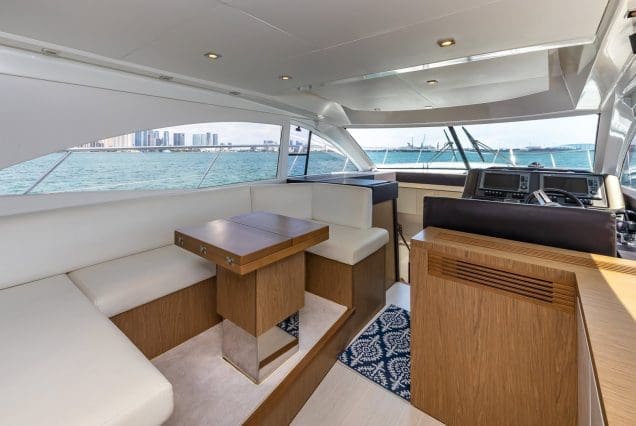 Beneteau 52ft Yacht Miami welcoming lounge space ideal for entertainment and social gatherings