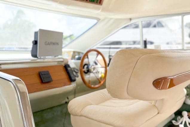 50ft Monaco SEALINE Miami stylish lounge space ideal for entertainment and social gatherings