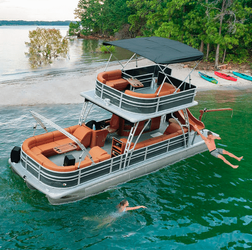 Double Deck Pontoon With Slide