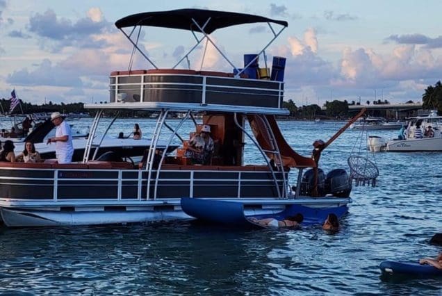 Double Deck Pontoon With Slide